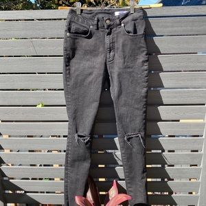 ANINE BING Black Skinny Distressed Jeans Size 25